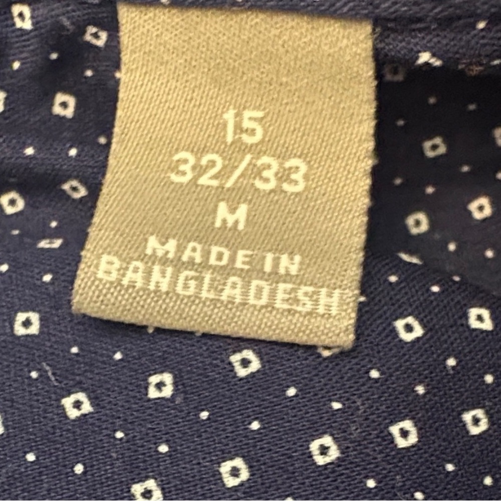 Michael Kors Navy Blue Polka Dot Button Down Shirt - Picture 4 of 6